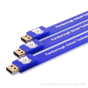 Hot Silicone Wristband USB Flash Drive USB Bracelet with OEM Logo